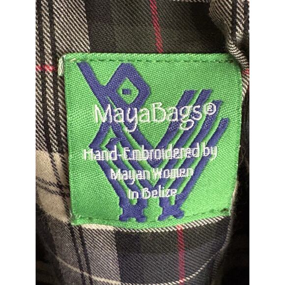 MayaBags Monkey Plaid Purse Bamboo Handle - Legendary Christmas Yankee Swap Gift - Picture 8 of 14